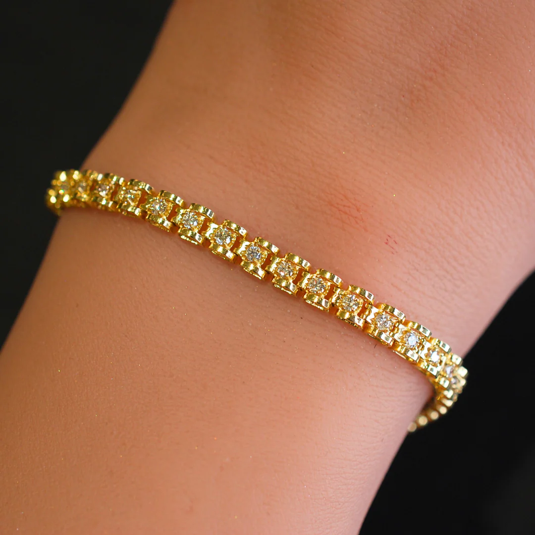 18ct gold diamond bracelet - Image 3