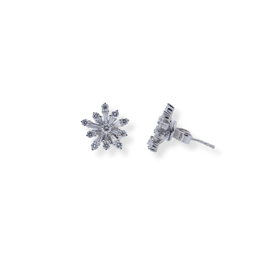 18ct gold diamond earrings - Image 2