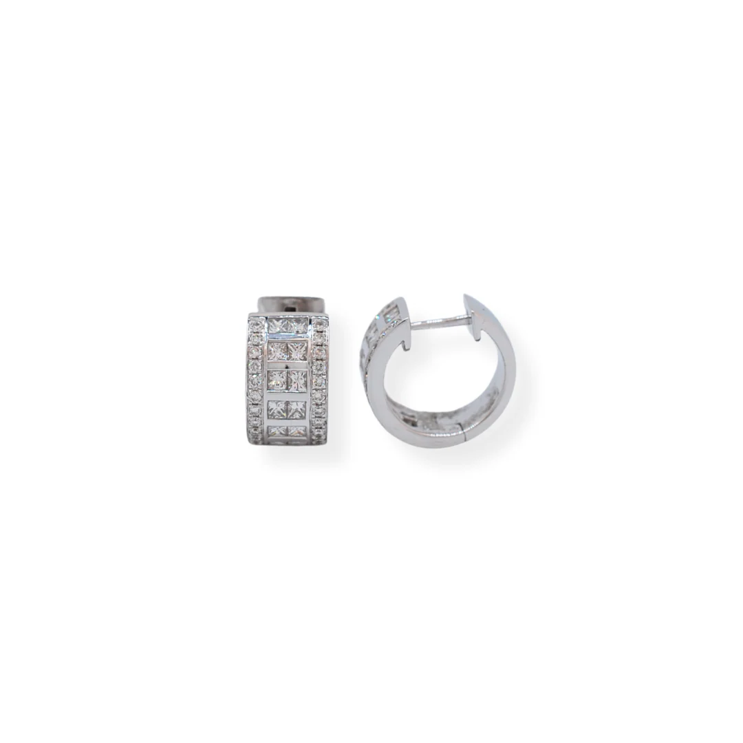 18ct gold diamond earrings - Image 2