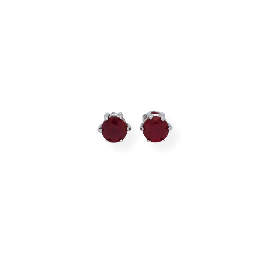 18ct gold ruby stud earrings - Image 2
