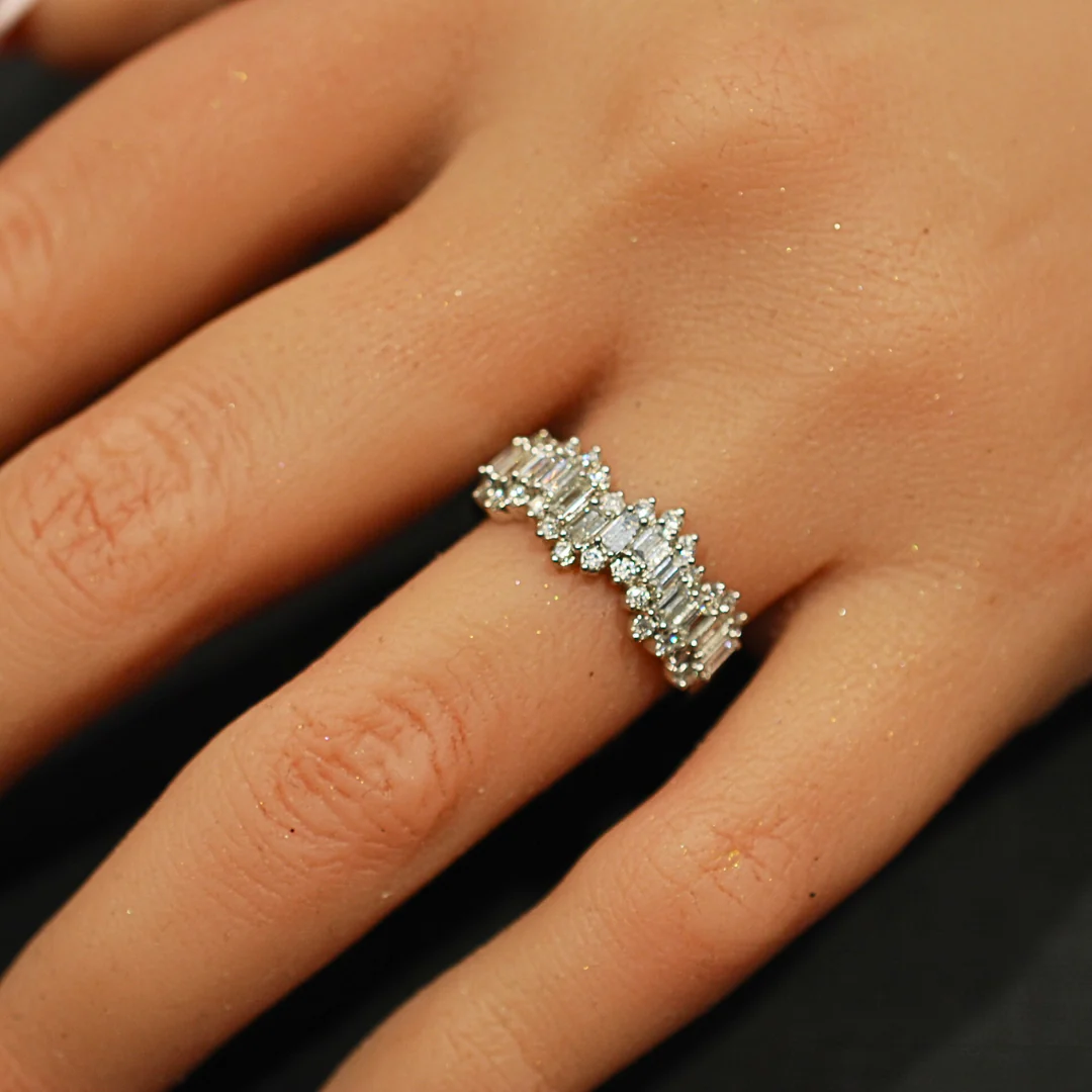 18ct white gold diamond ring - Image 3