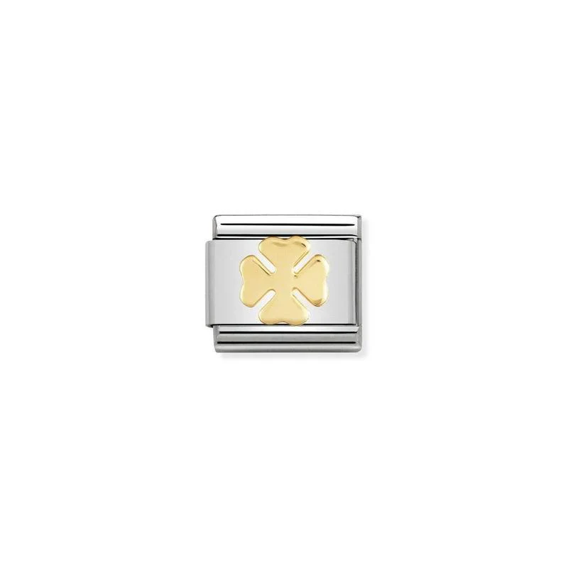 18k gold 4 leaf clover link