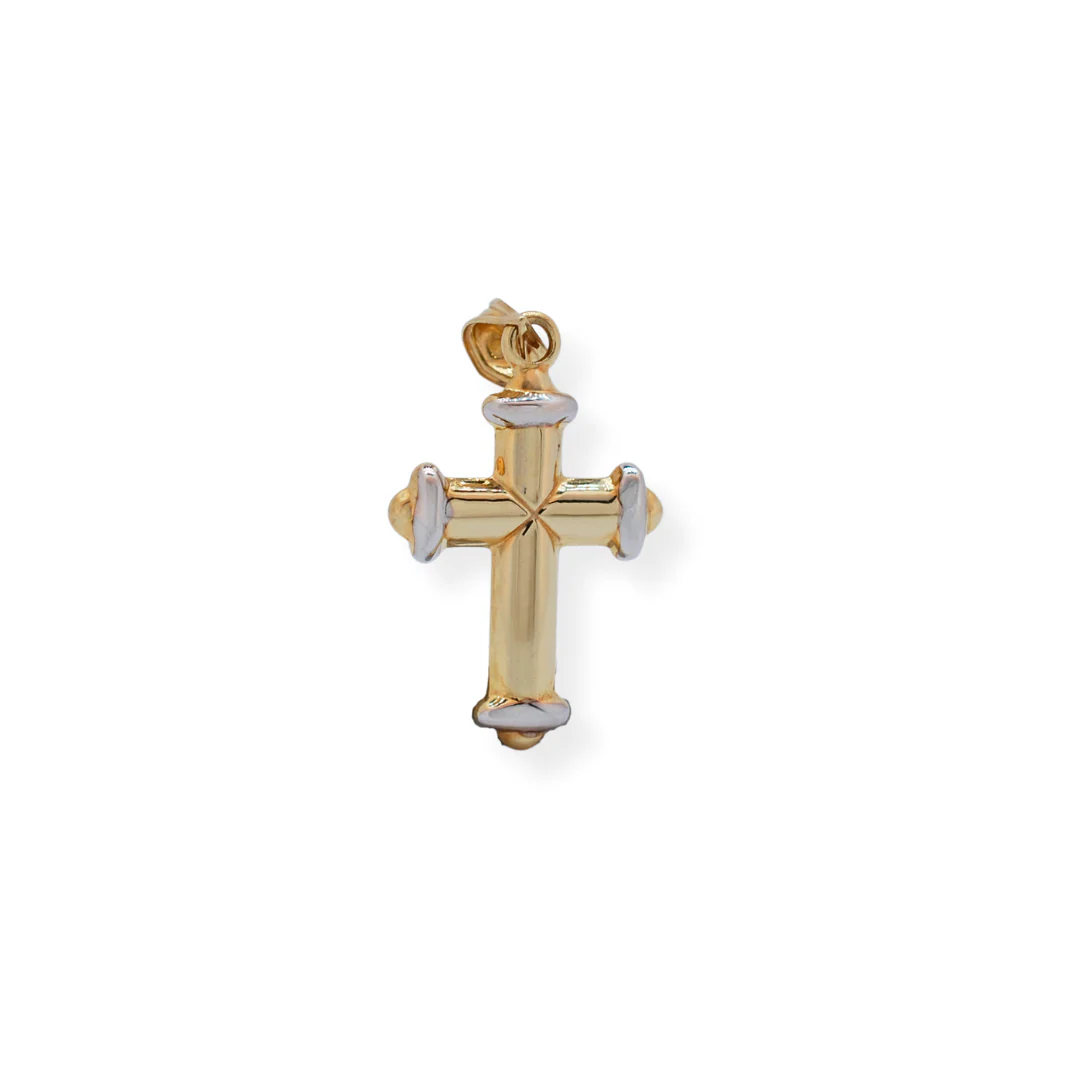 9ct 2/tone gold cross