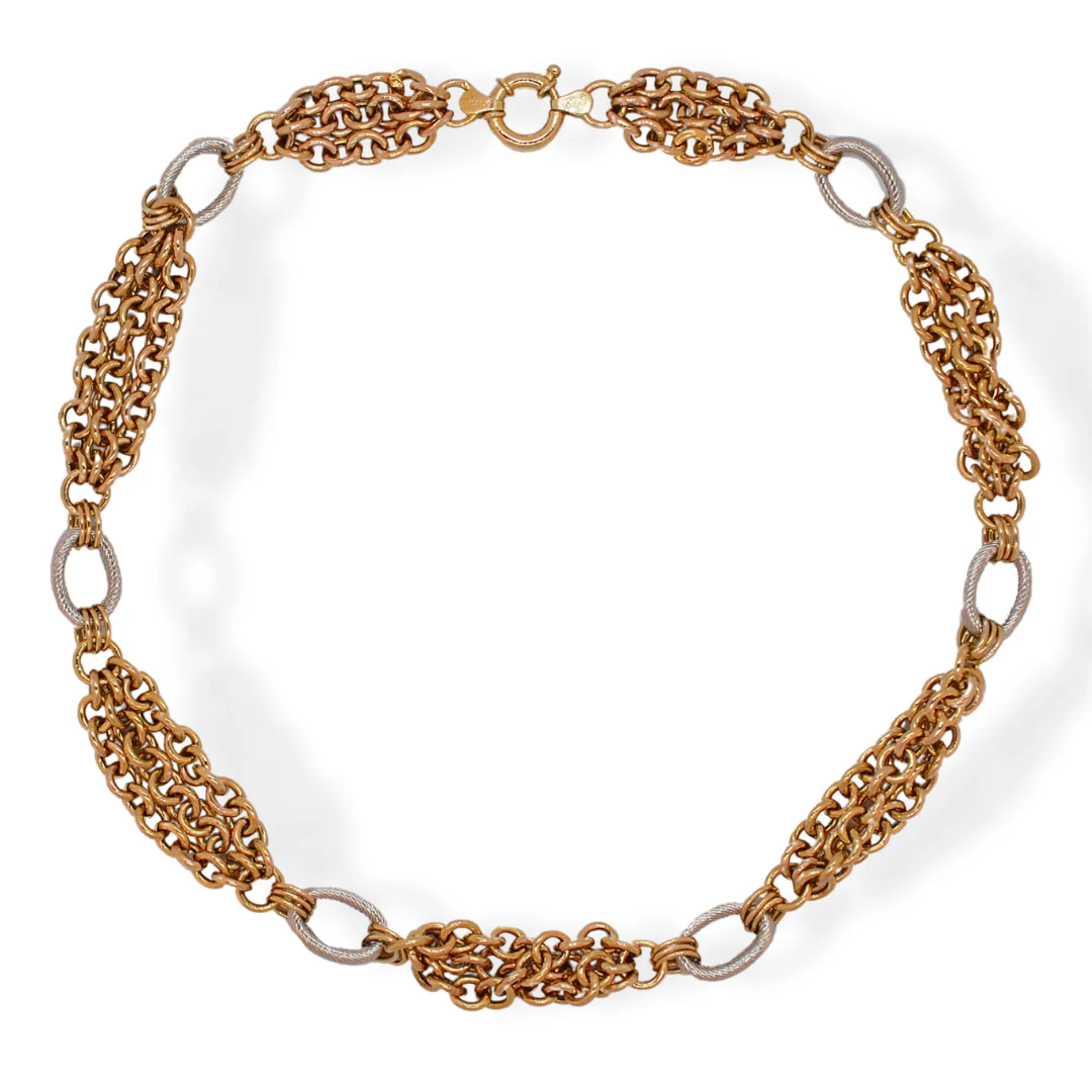 9ct 2/tone chain necklace