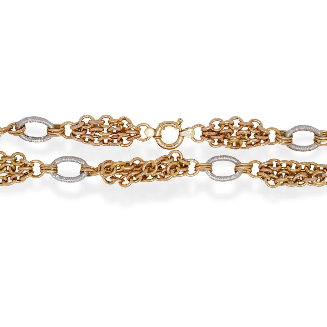 9ct 2/tone chain necklace - Image 2