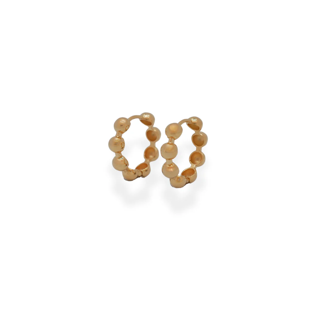 9ct gold bubble earrings
