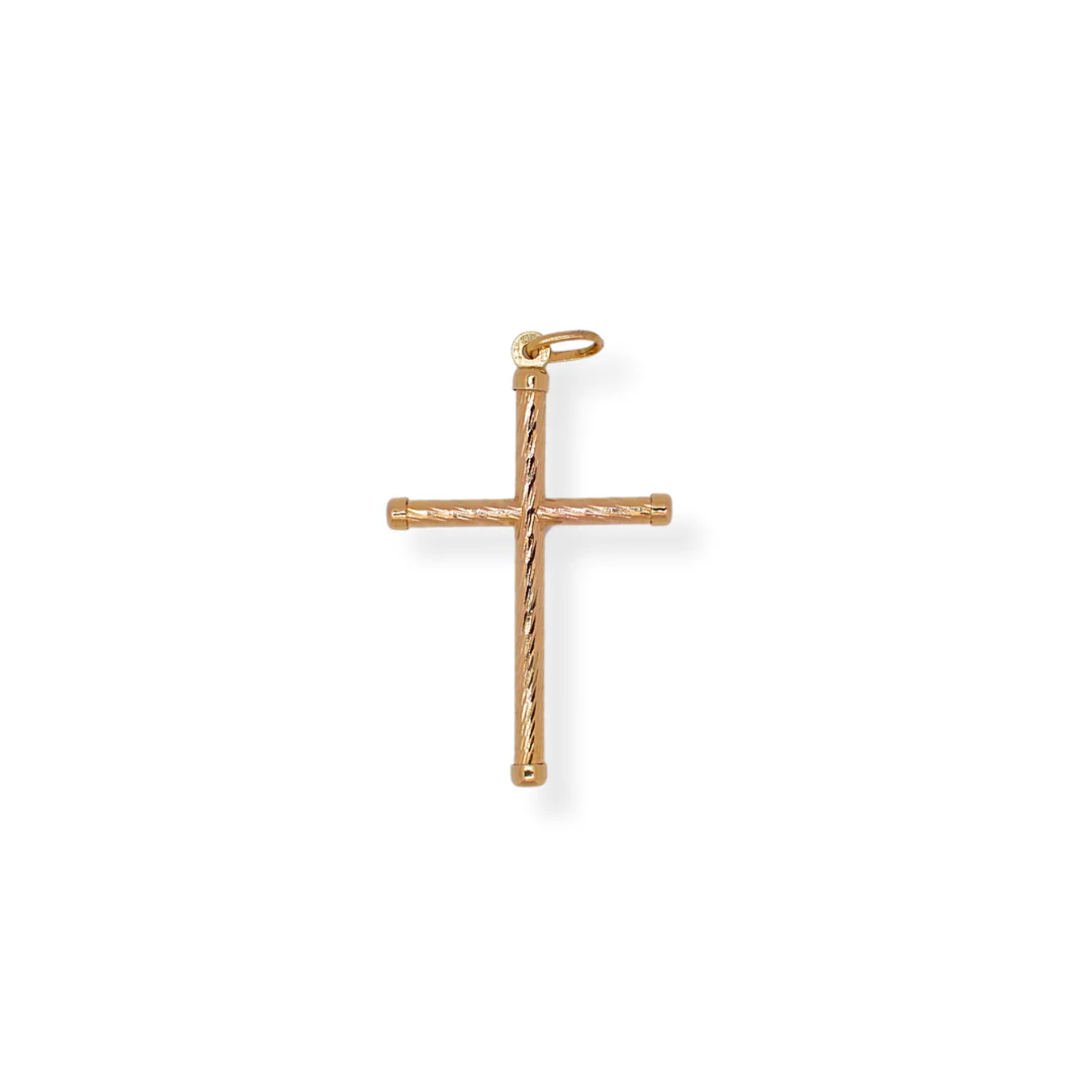 9ct yellow gold cross pendant