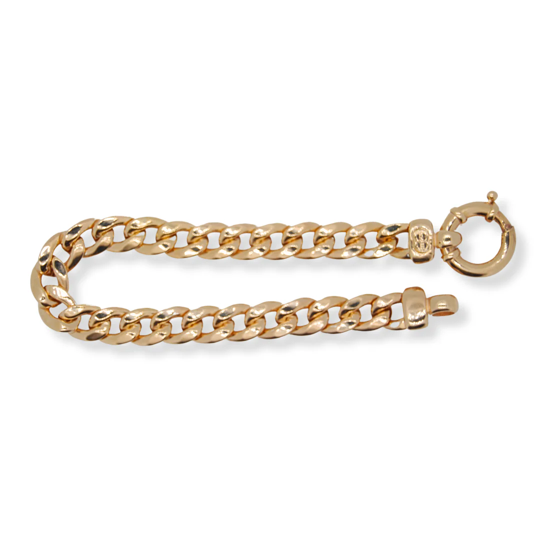 9ct gold curb bracelet - Image 2