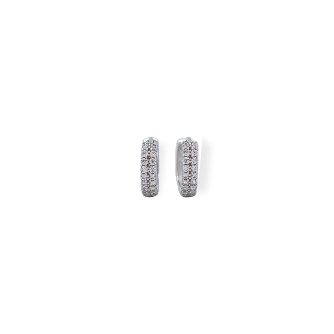 9ct gold cz earrings - Image 3