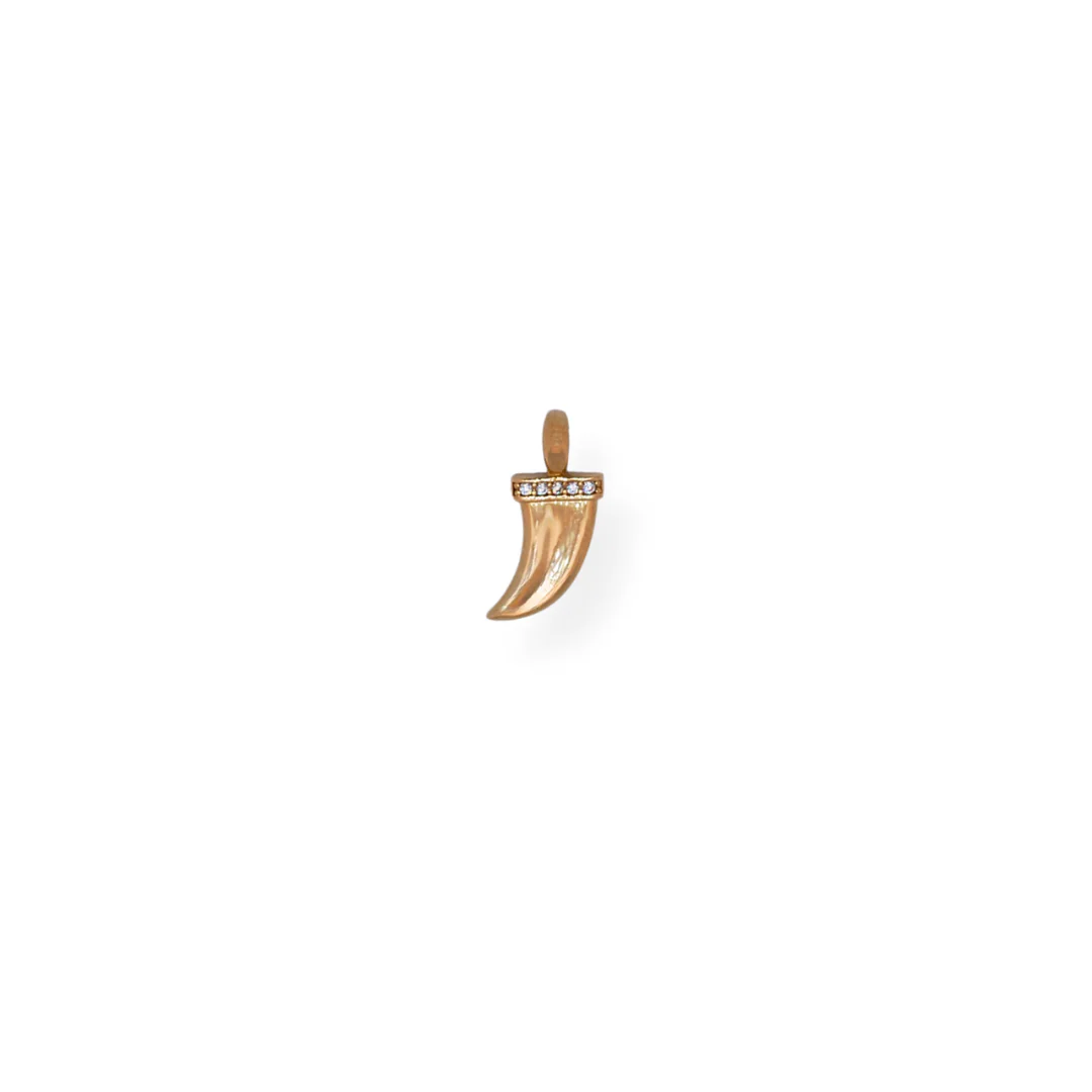 9ct gold cz lions claw pendant