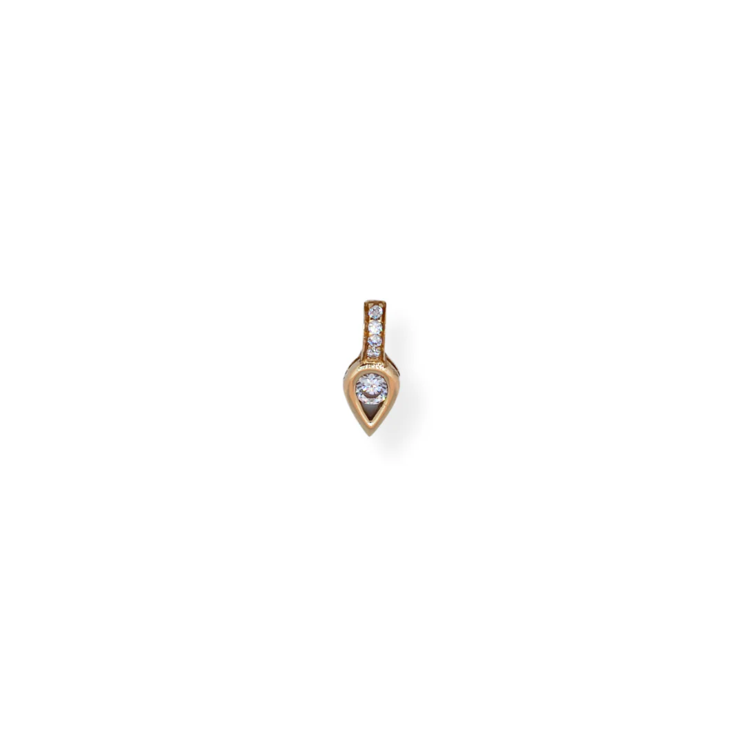 9ct gold cz pendant