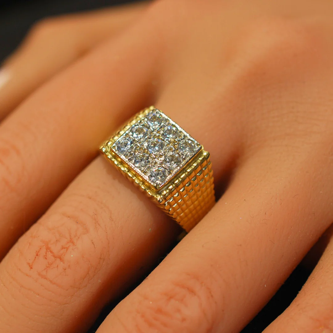 9ct gold cz ring - Image 3