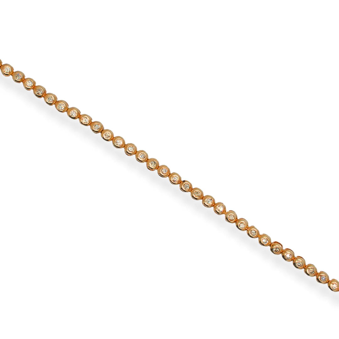9ct gold diamond bracelet - Image 2