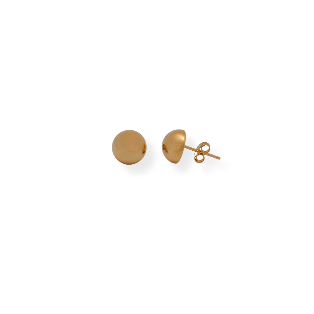 9ct gold dome stud earrings
