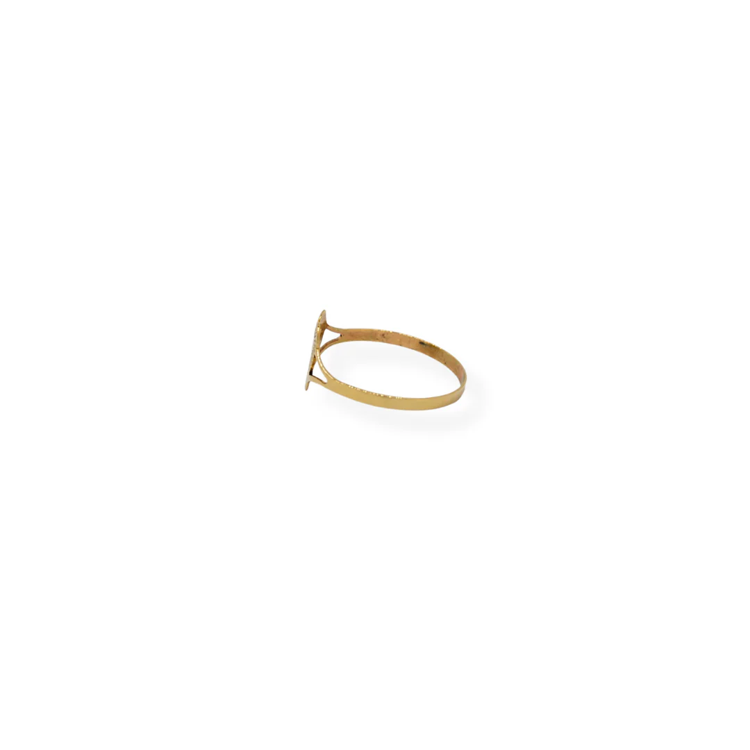 9ct gold heart signet ring - Image 2
