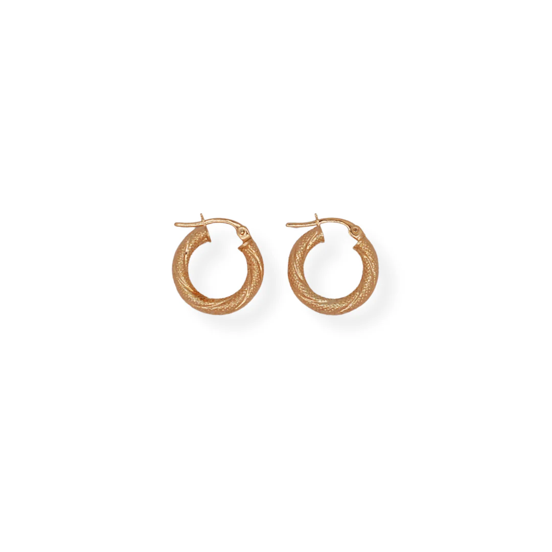 9ct gold hoop earrings - Image 2