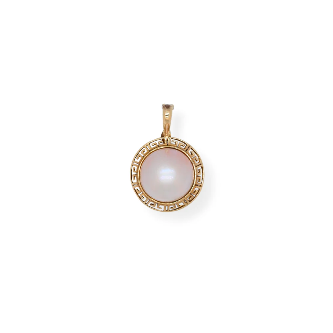 9ct gold pearl pendant