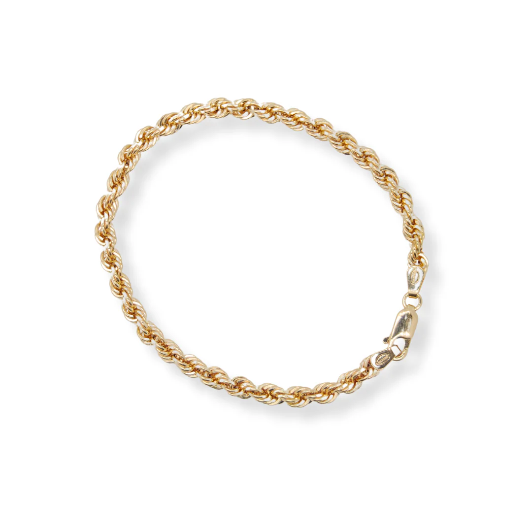 9ct gold rope bracelet