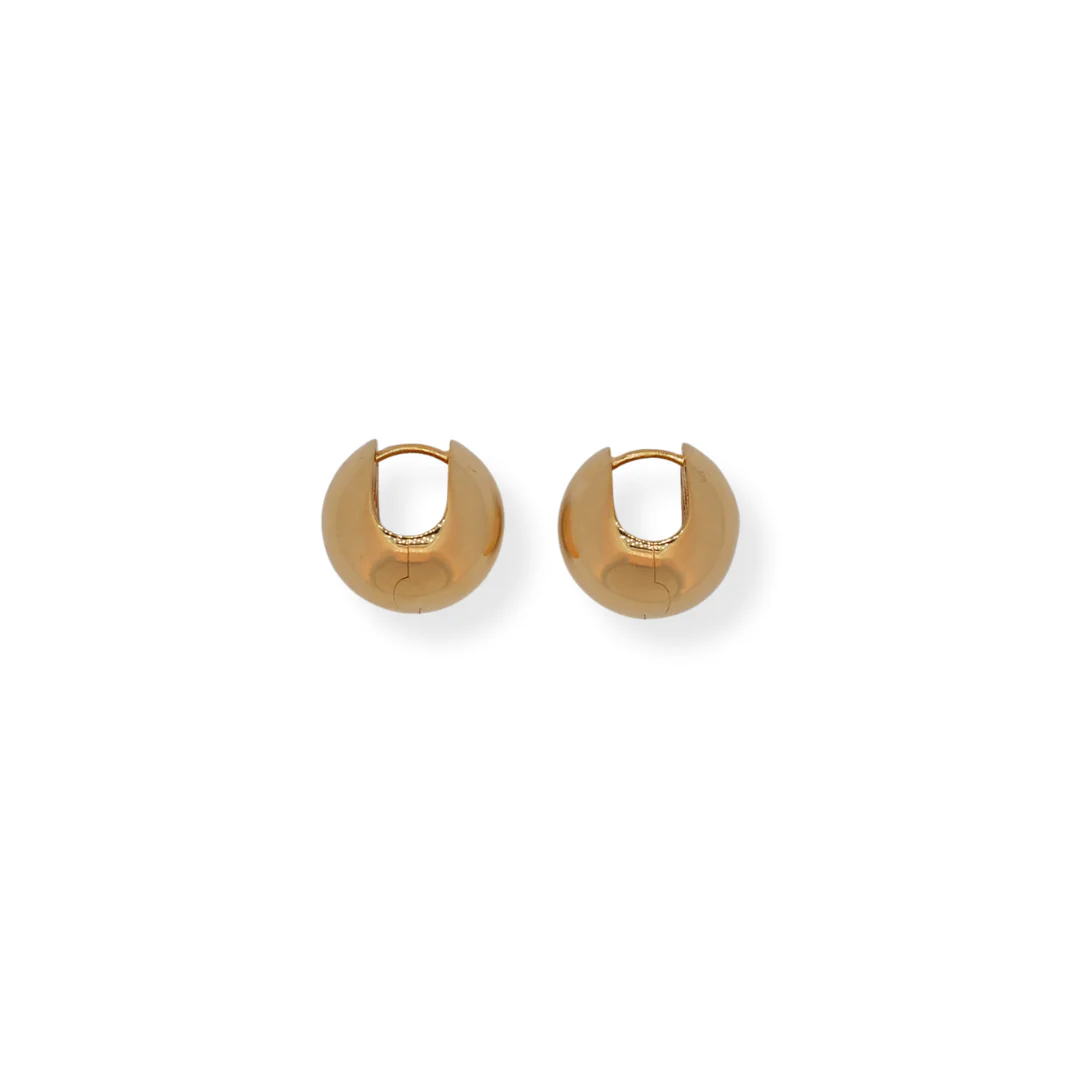 9ct gold round earrings - Image 2