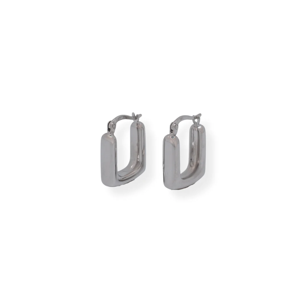 9ct gold square earrings