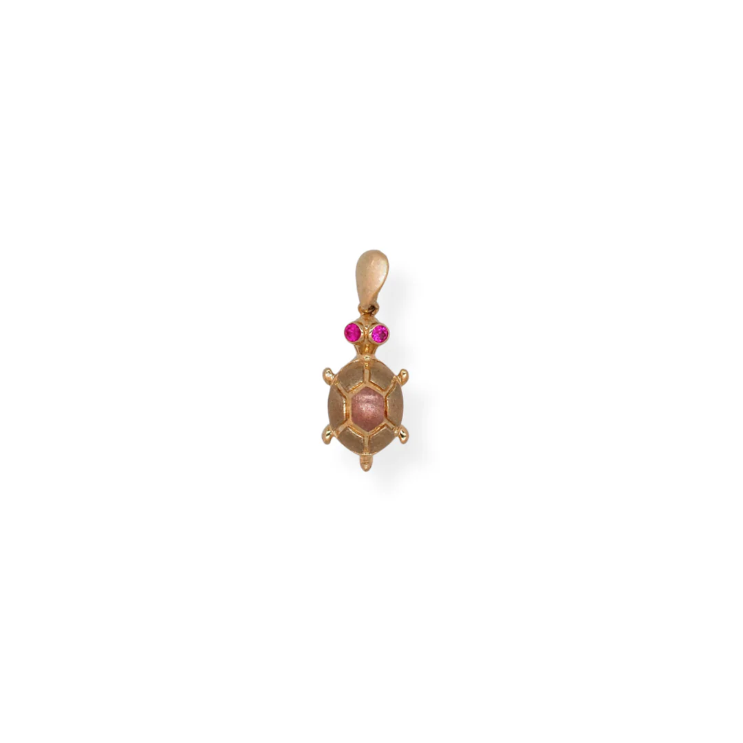 9ct gold tortoise pendant