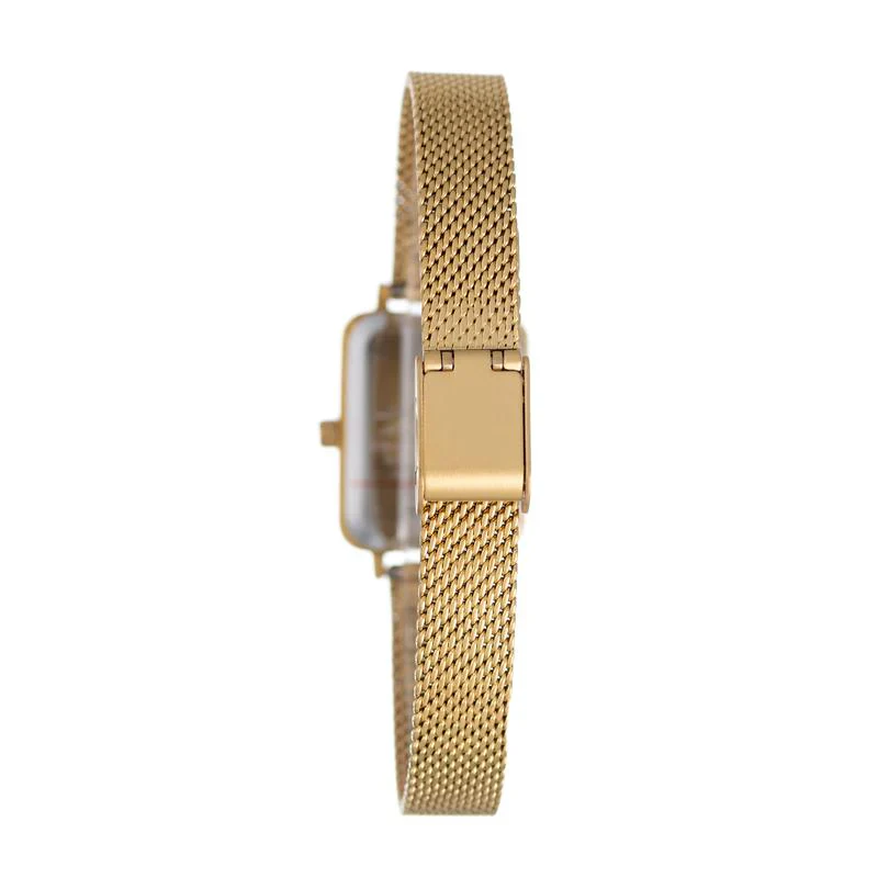 Hallmark Ladies Gold Mesh Black Dial Watch HA1495B - Image 2