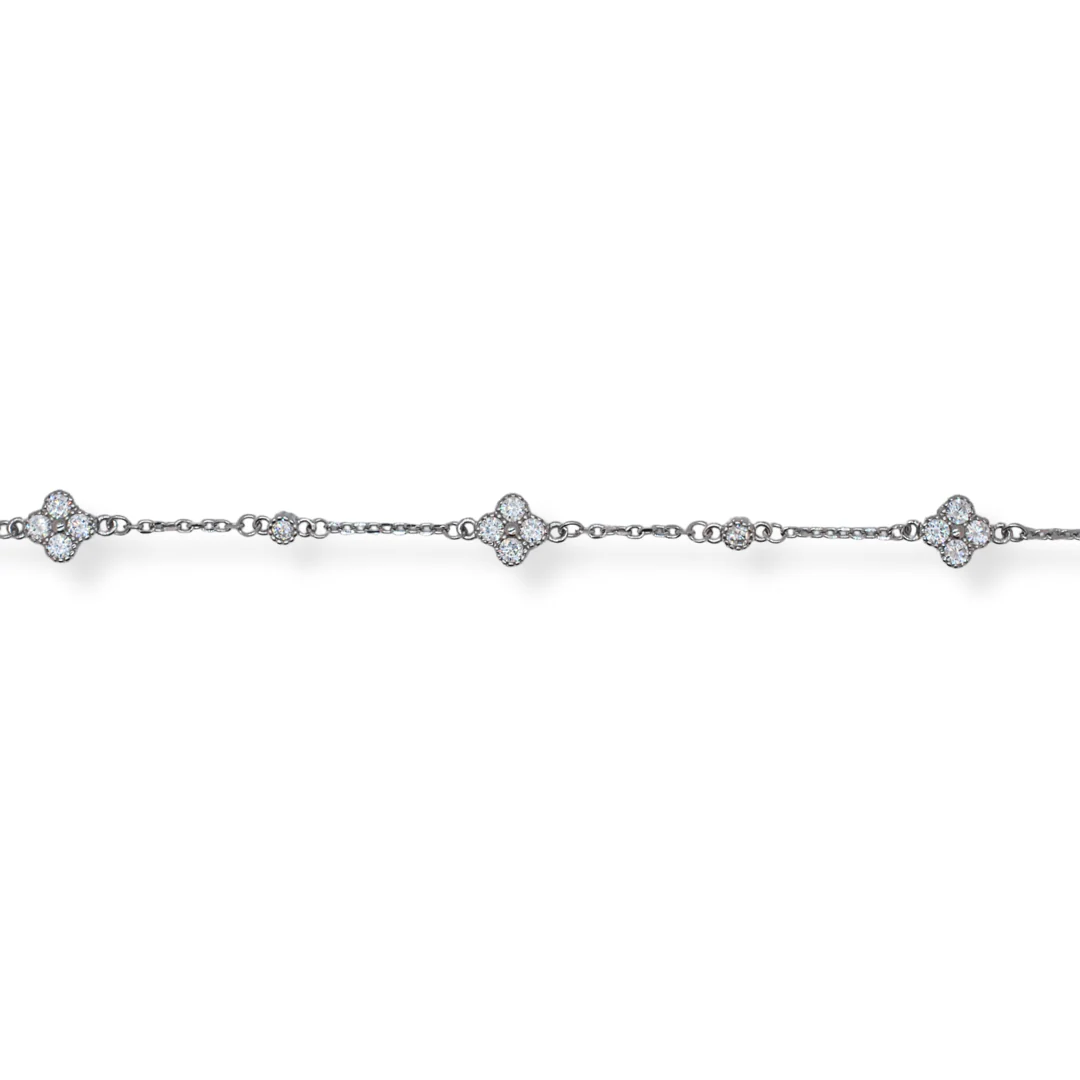 Silver cz bracelet