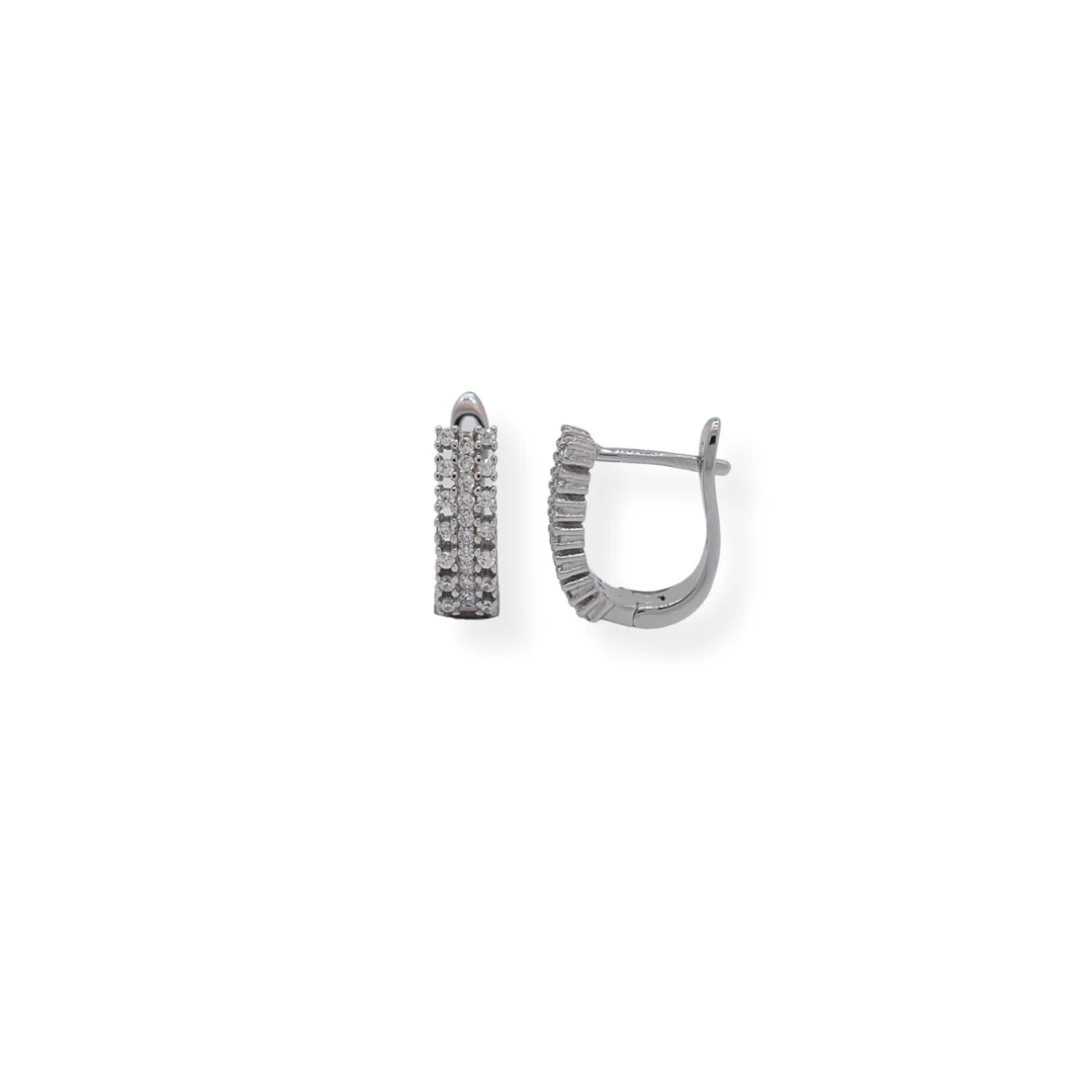 Silver cz earring