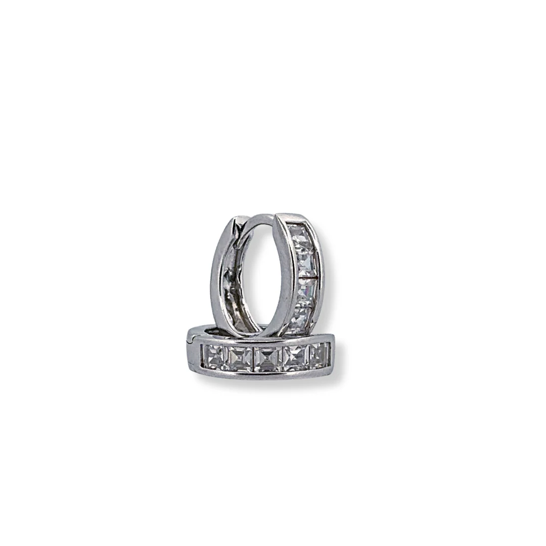 Silver cz earring