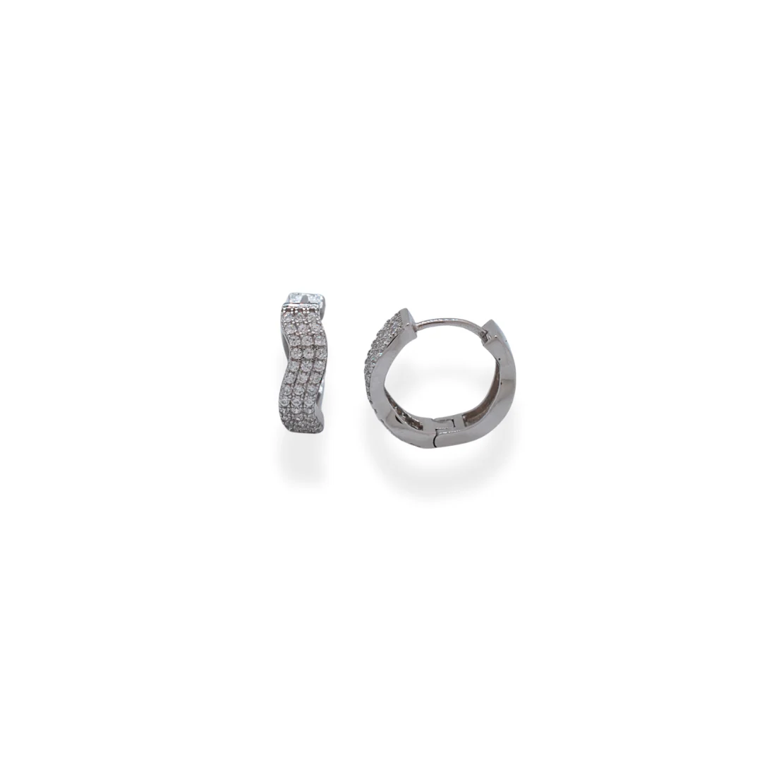 Silver cz earrings