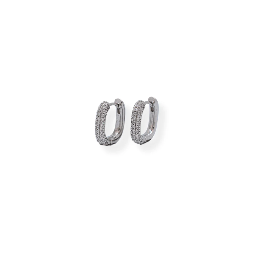 Silver cz earrings