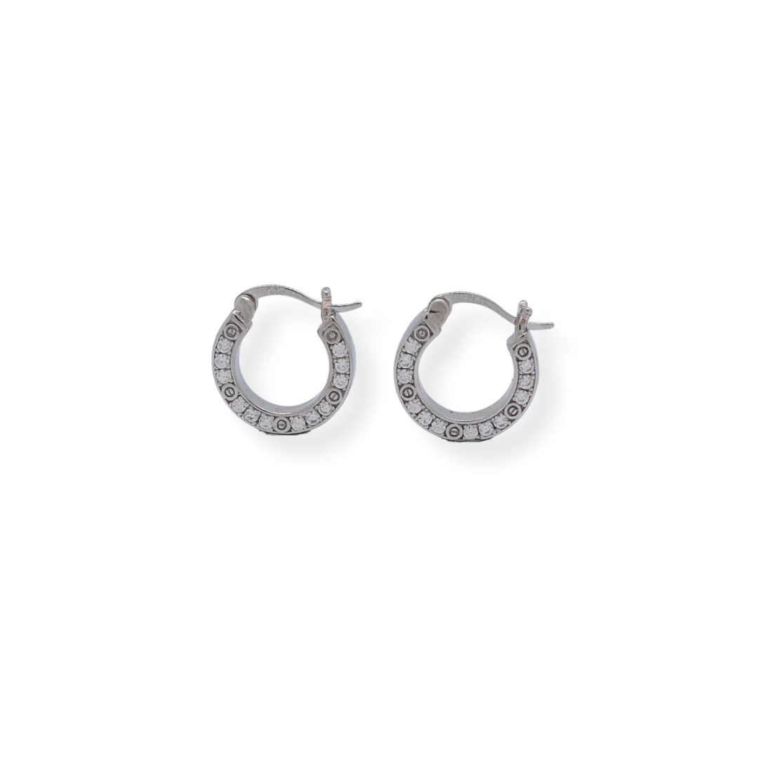 Silver cz earrings