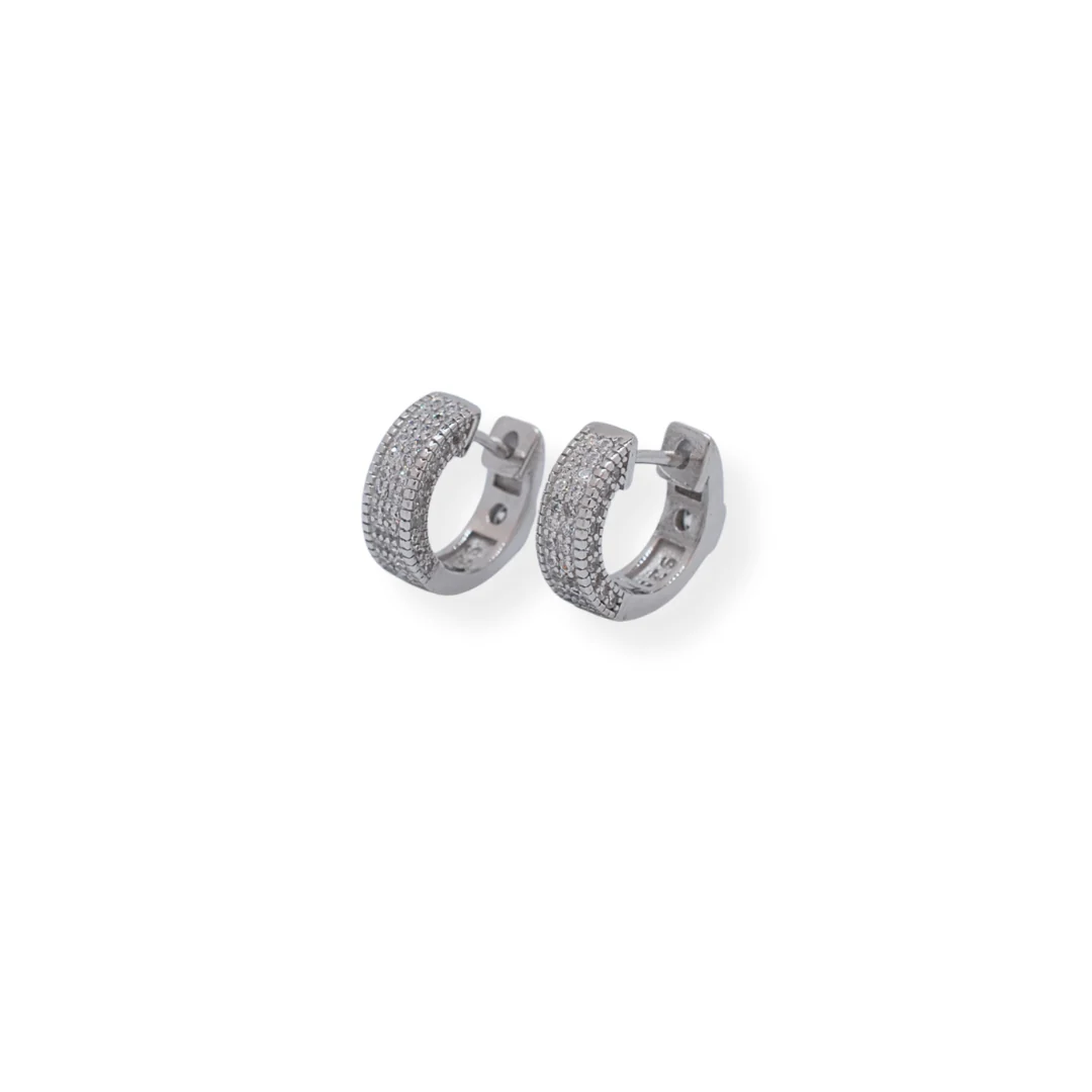 Silver cz earrings