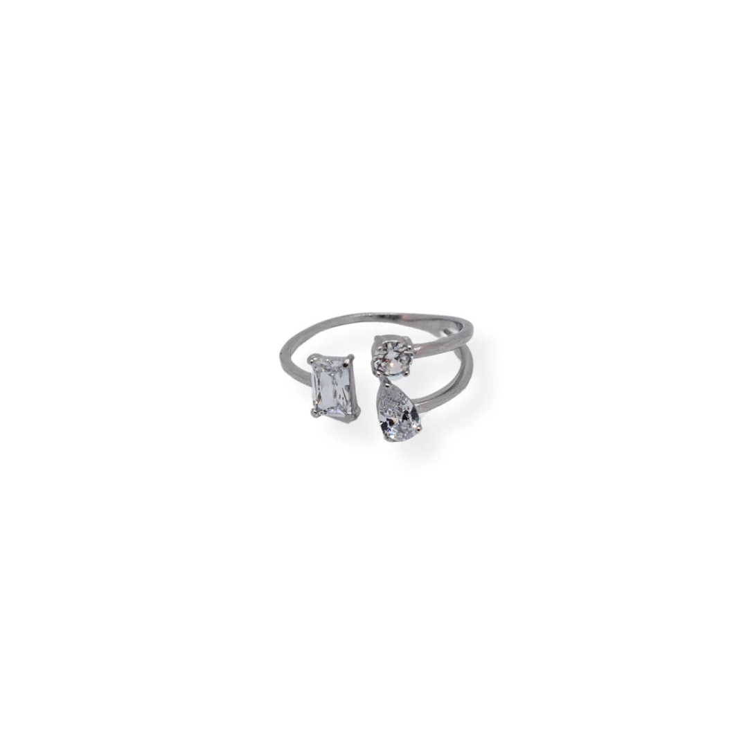 Silver cz ring - Image 2