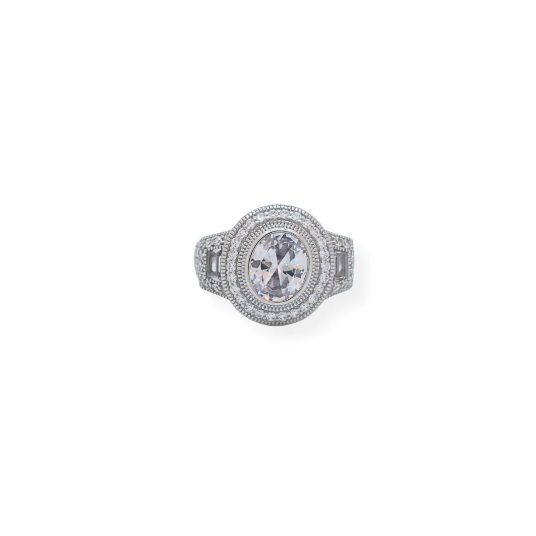 Silver cz ring