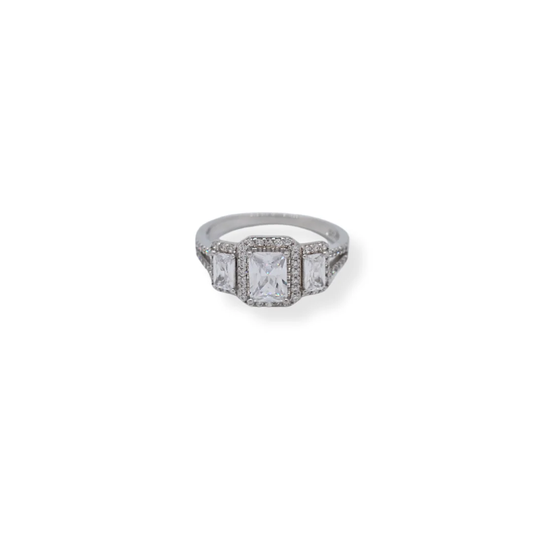 Silver cz ring