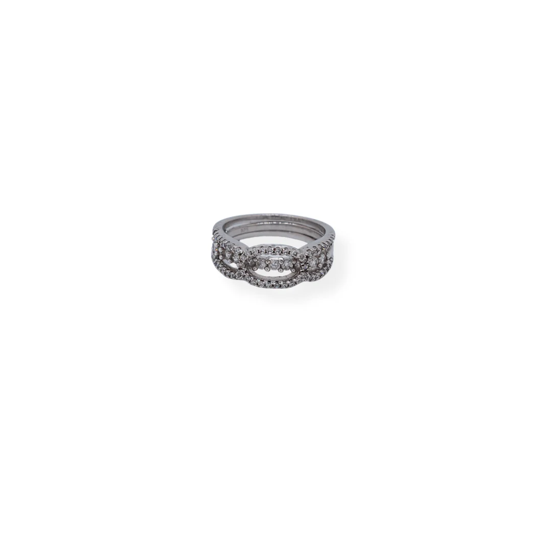 Silver cz ring - Image 2