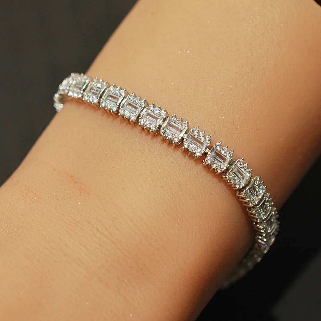 Silver cz tennis bracelet - Image 3