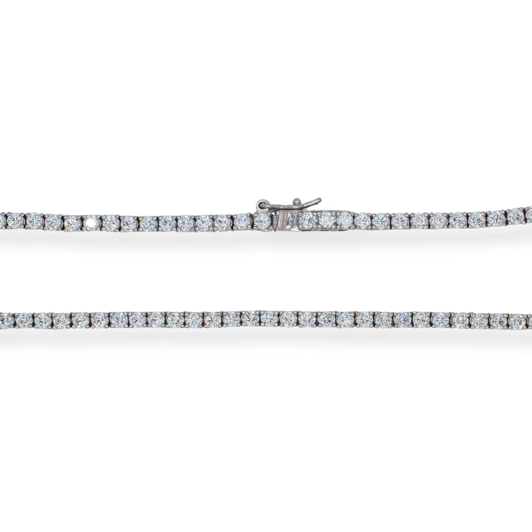 Silver cz Tennis necklace - Image 2