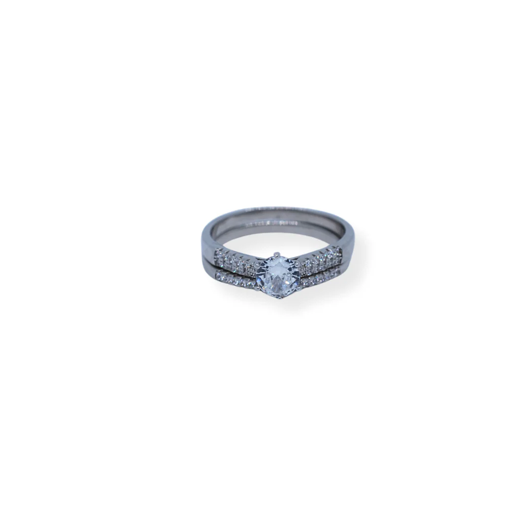 Silver cz twinset ring - Image 2