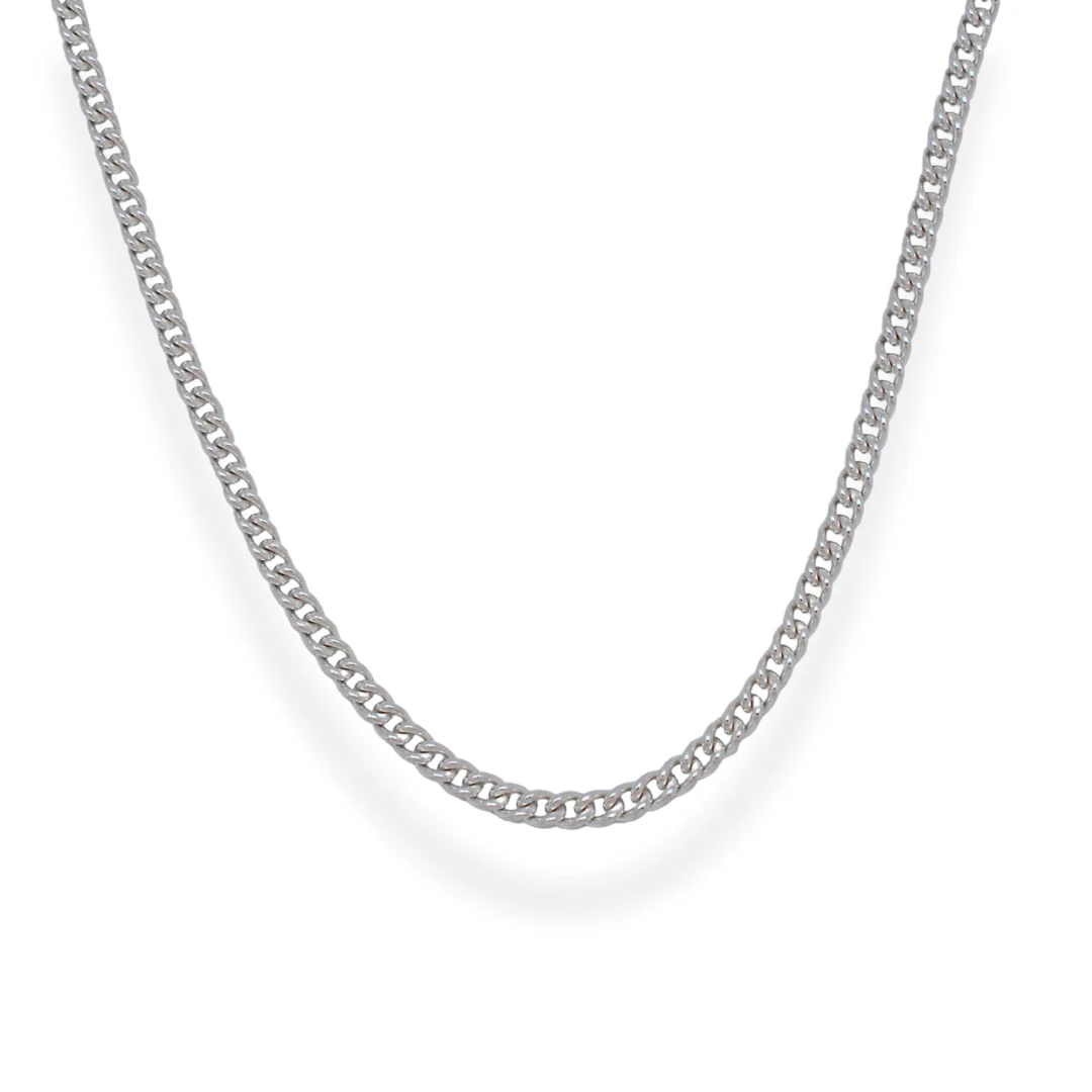 Silver miami curb chain