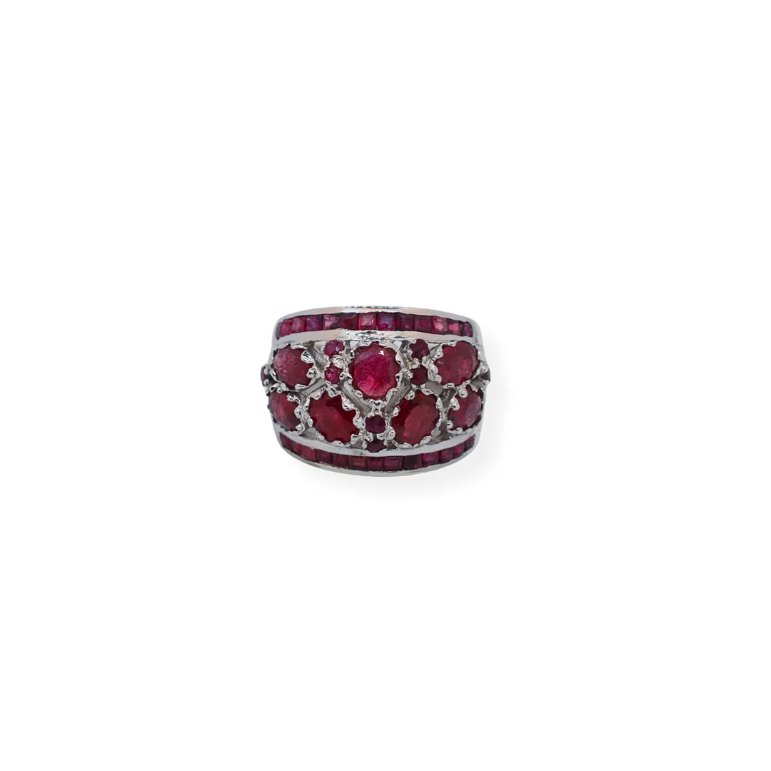 Silver ruby ring