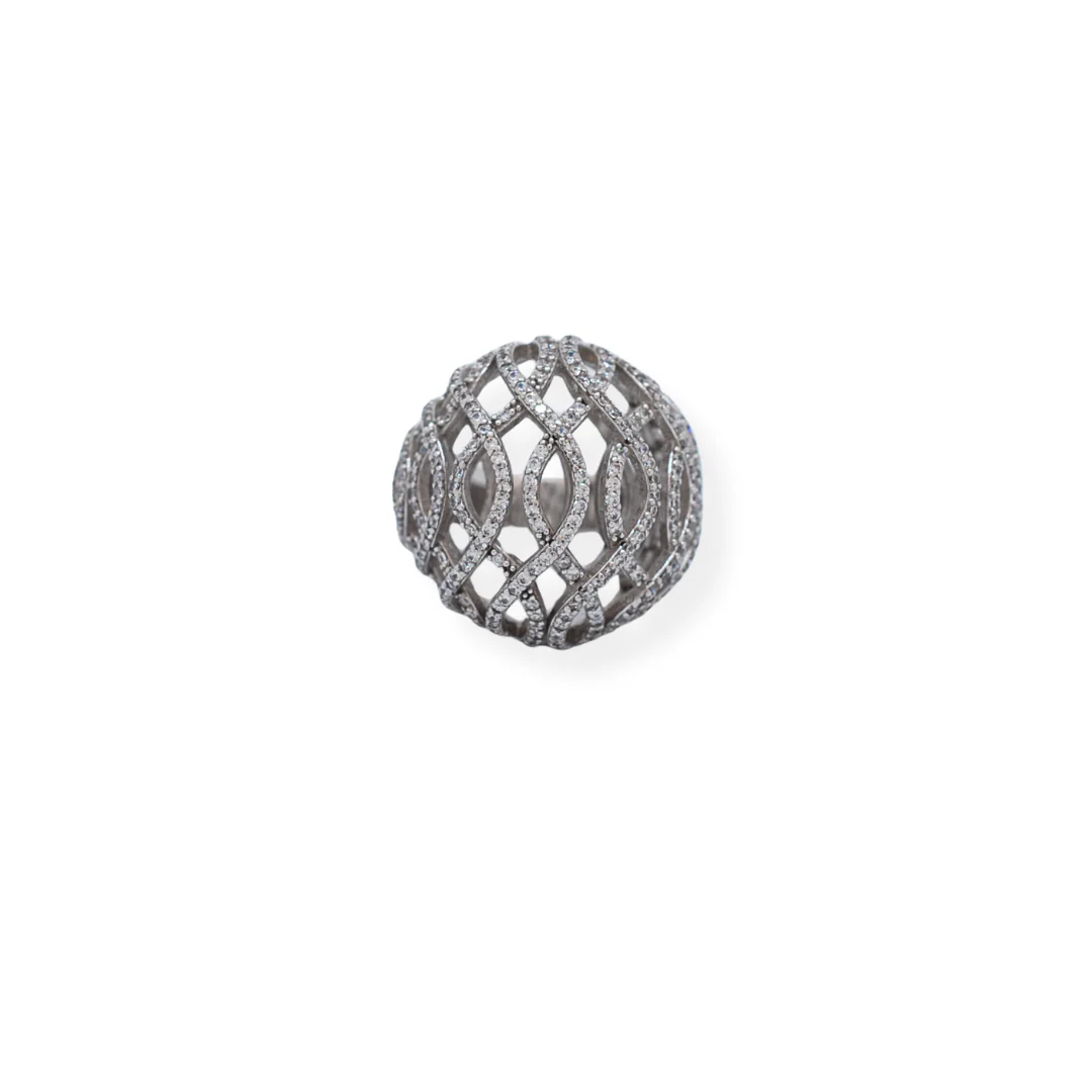 Sterling Silver Cz Ring